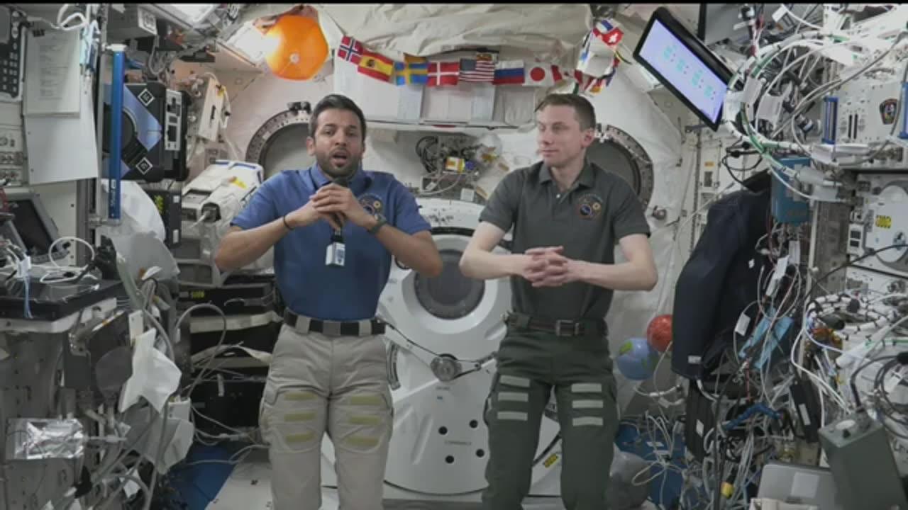 Space Station Crew Talks with United Arab Emirates Embassy Guests.