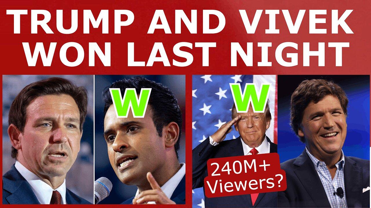 Trump & Tucker DESTROY FOX's Numbers as Vivek CRUSHES the JV Squad Debate