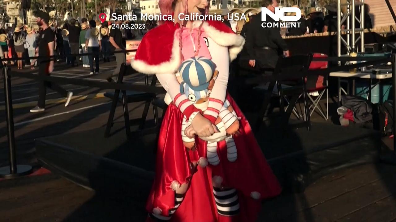 Watch: Fans of Japanese manga One Piece celebrate the launch of a new Netflix series