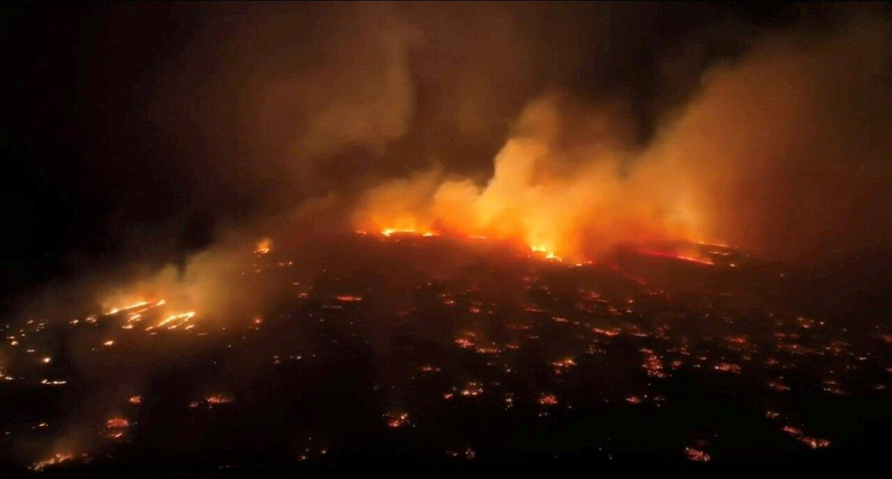 Drone footage reveals devastation after the Muai fires.