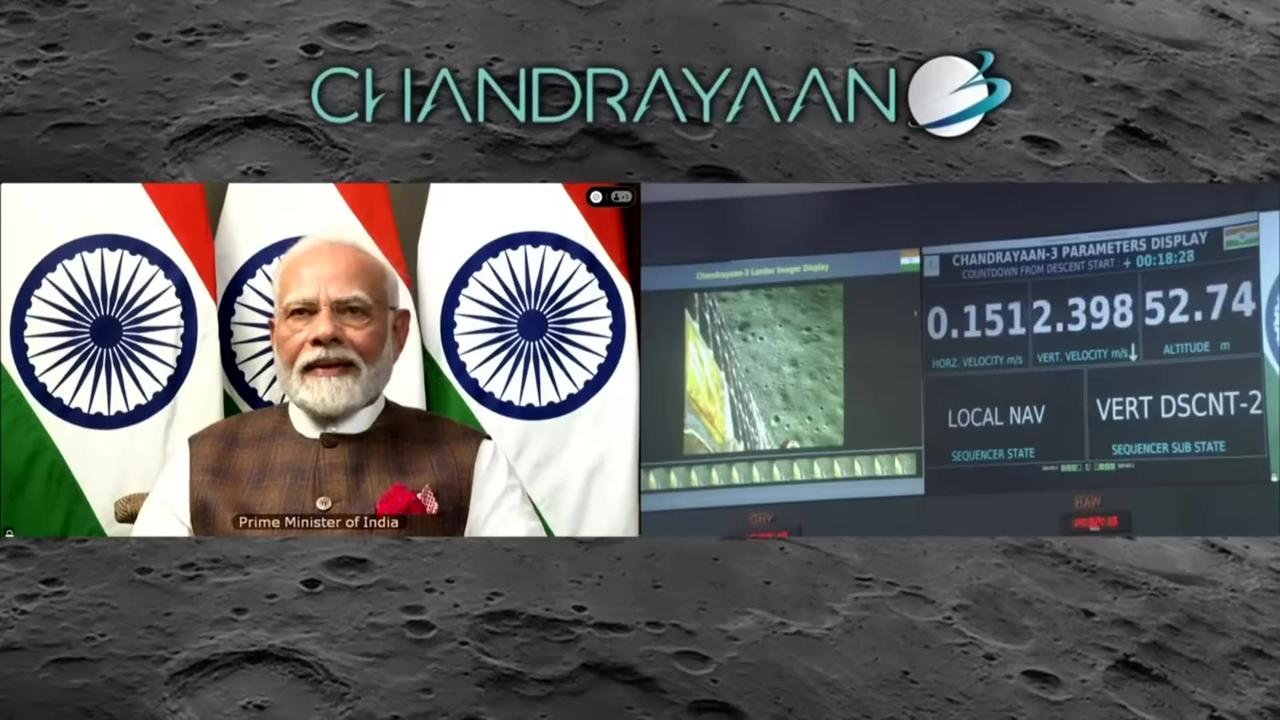 Chandrayaan-3 final descent 🛰️ | Exclusive visuals of historic moon landing 🇮🇳 | Chandrayaan Landing