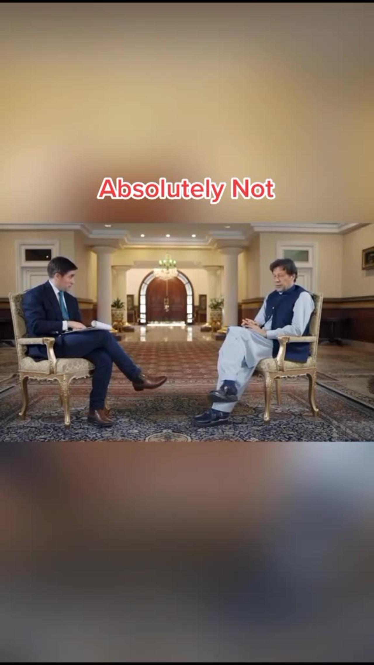 Pakistan prime minister Imran khan reply America absolutely not