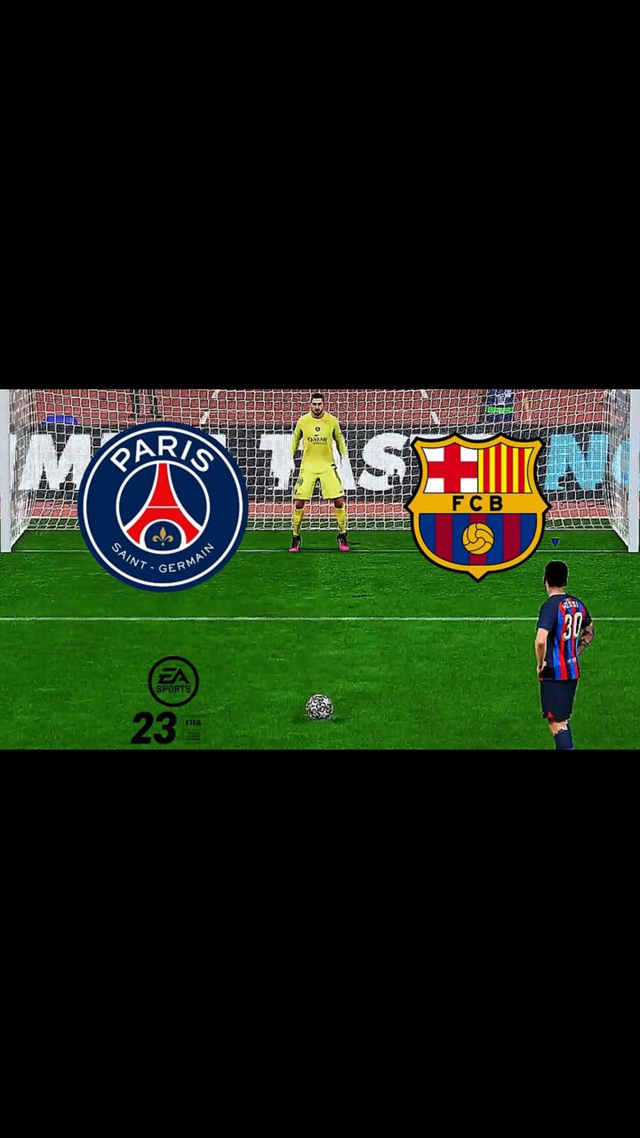 PSG vs FC barcelona penalty shootout | FIFA 23 Gameplay