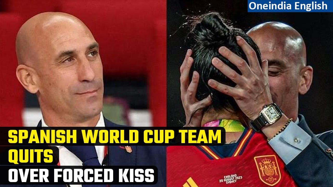 Spain team quits as federation boss refuses to resign in kiss scandal | Oneindia News
