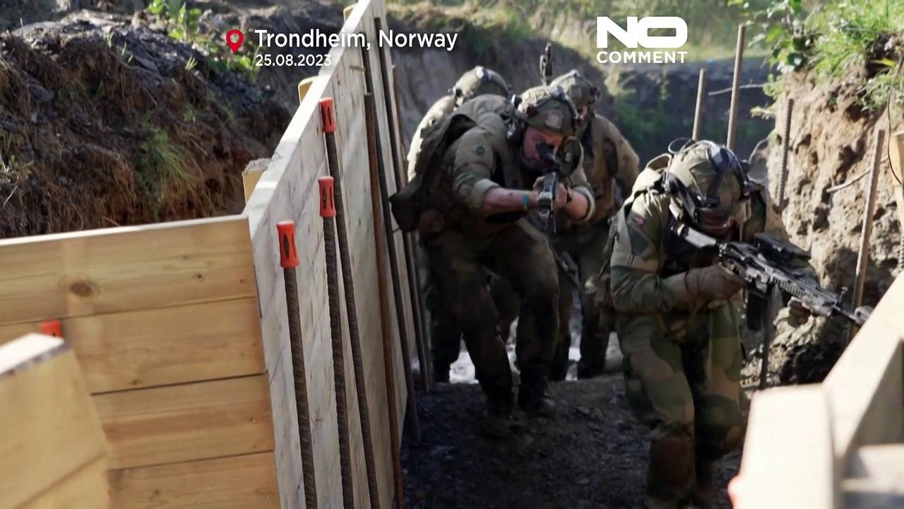 WATCH: Ukrainian soldiers train in a Norwegian military camp