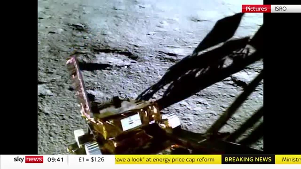 India moon landing: Chandrayaan-3 rover captures images from lunar south pole