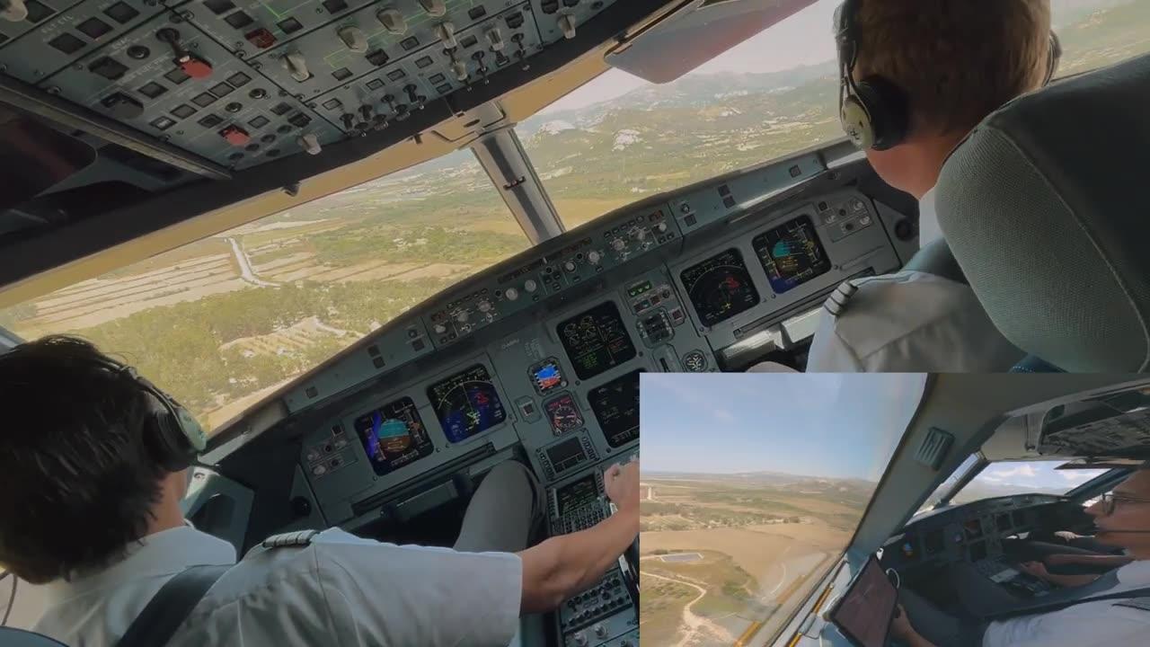 This 30° bank approach and landing is spectacular!