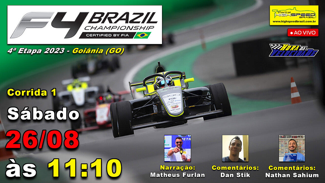 🔴 FÓRMULA 4 BRAZILIAN CHAMPIONSHIP | Corrida 1 | 4ª Etapa 2023 | Velocitta (SP) | Ao Vivo