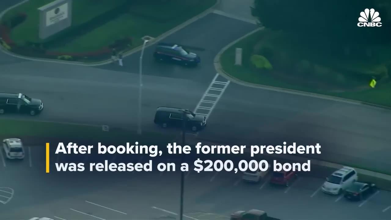 Former President Donald Trump booked on charges in Georgia over election case