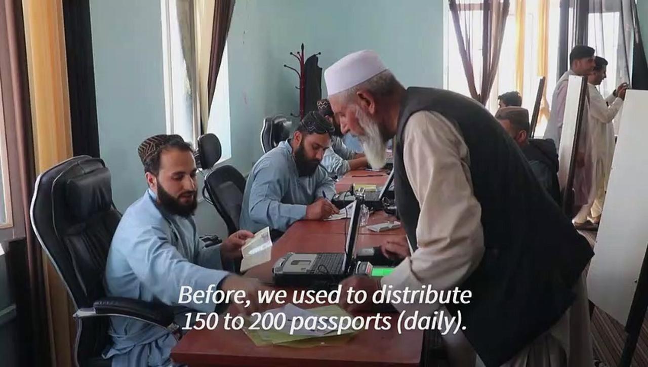 Thousands rush to passport office in Afghanistan's Herat as authorities increase distribution