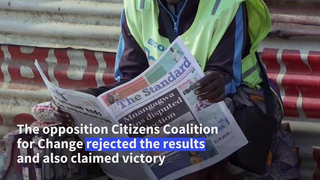 Harare residents react to re-election of President Mnangagwa in contested vote