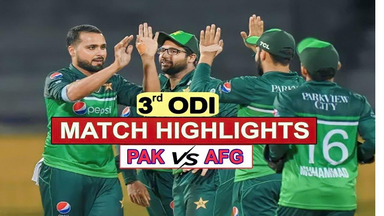 Pakistan vs Afghanistan 3rd ODI 2023 Full Highlights -    PAK vs AFG