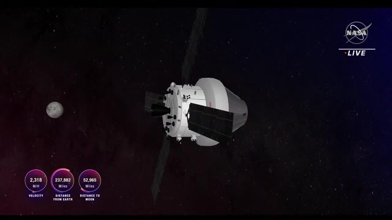 NASA_s Artemis I Mission Begins Departure From Lunar Orbit