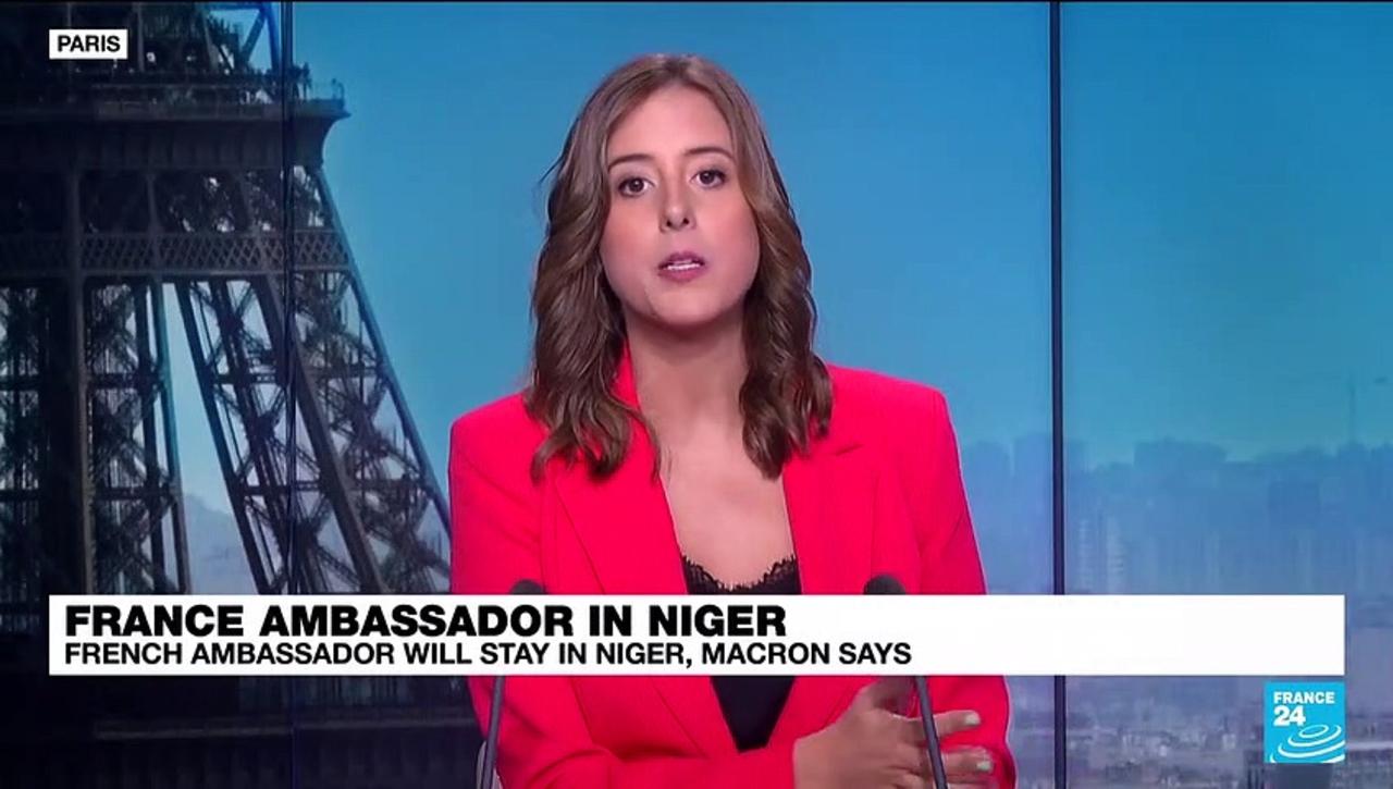 Macron says French ambassador will stay in Niger, despite junta ultimatum