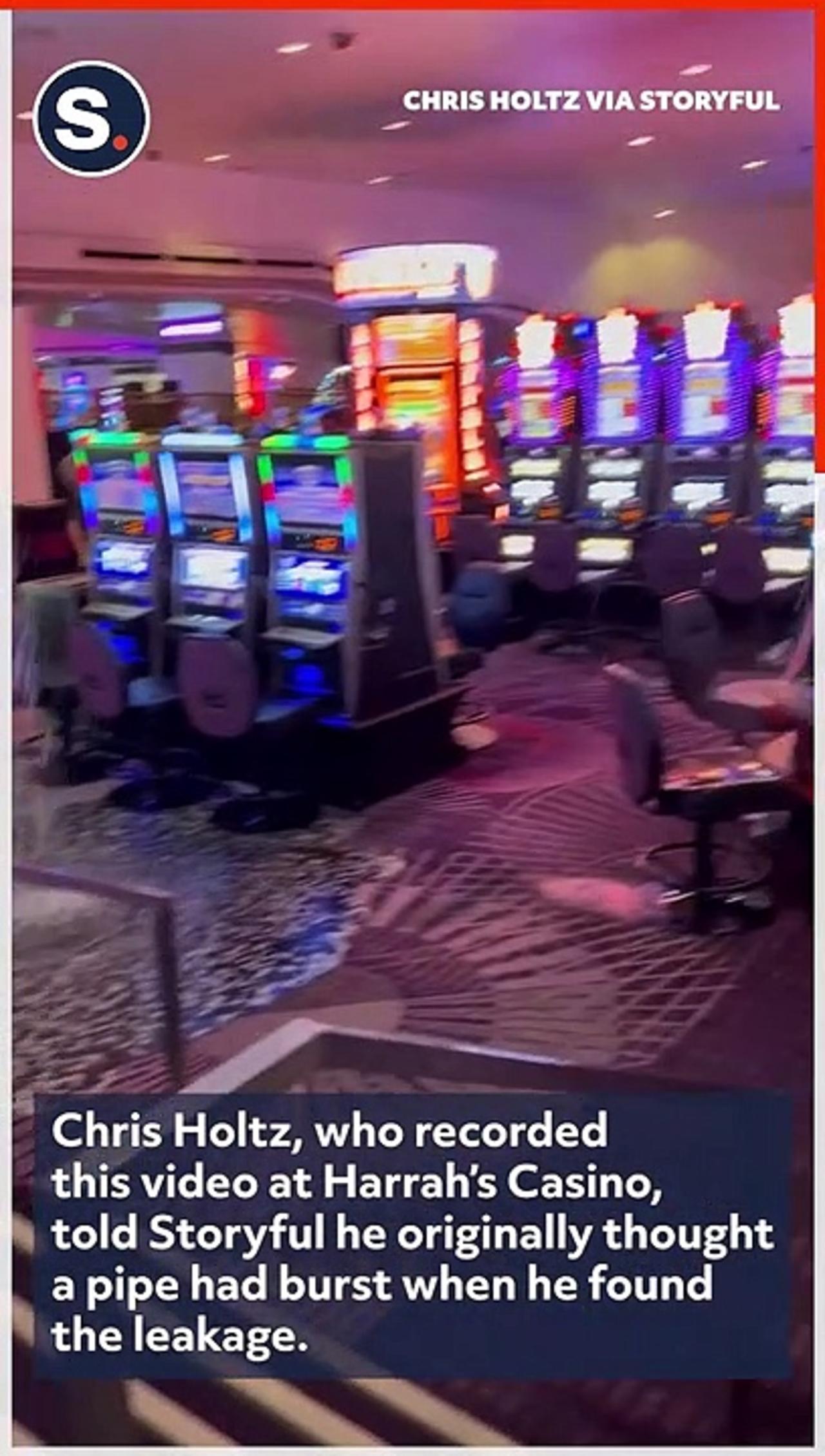 Rainwater Leaks Through Casino Ceiling as Flash Flooding Hits Las Vegas
