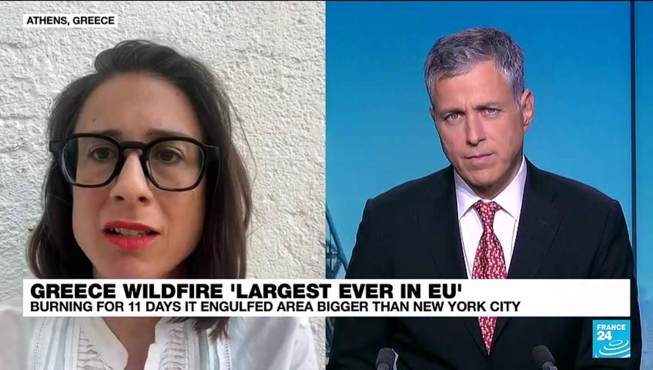 Greece wildfire 'largest ever in EU': Burning for 11 days it engulfed area bigger than New York City