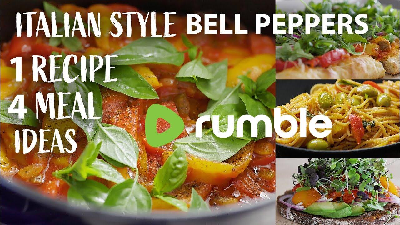 4 VEGETARIAN MEAL IDEAS with this ITALIAN STYLE BELL PEPPER Recipe | Easy Vegan Recipes