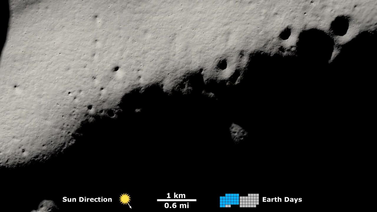 Unveiling Lunar Mysteries: Shadows near the Moon's South Pole 🌒✨ #LunarShadows #MoonSouthPole