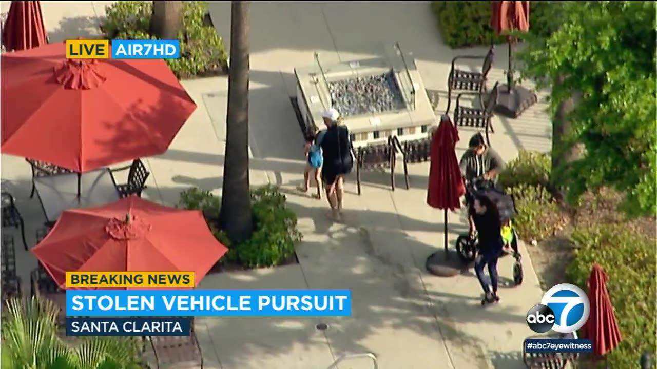 Wild, aggressive chase involving 3 reported grand theft auto suspects ends in Santa Clarita