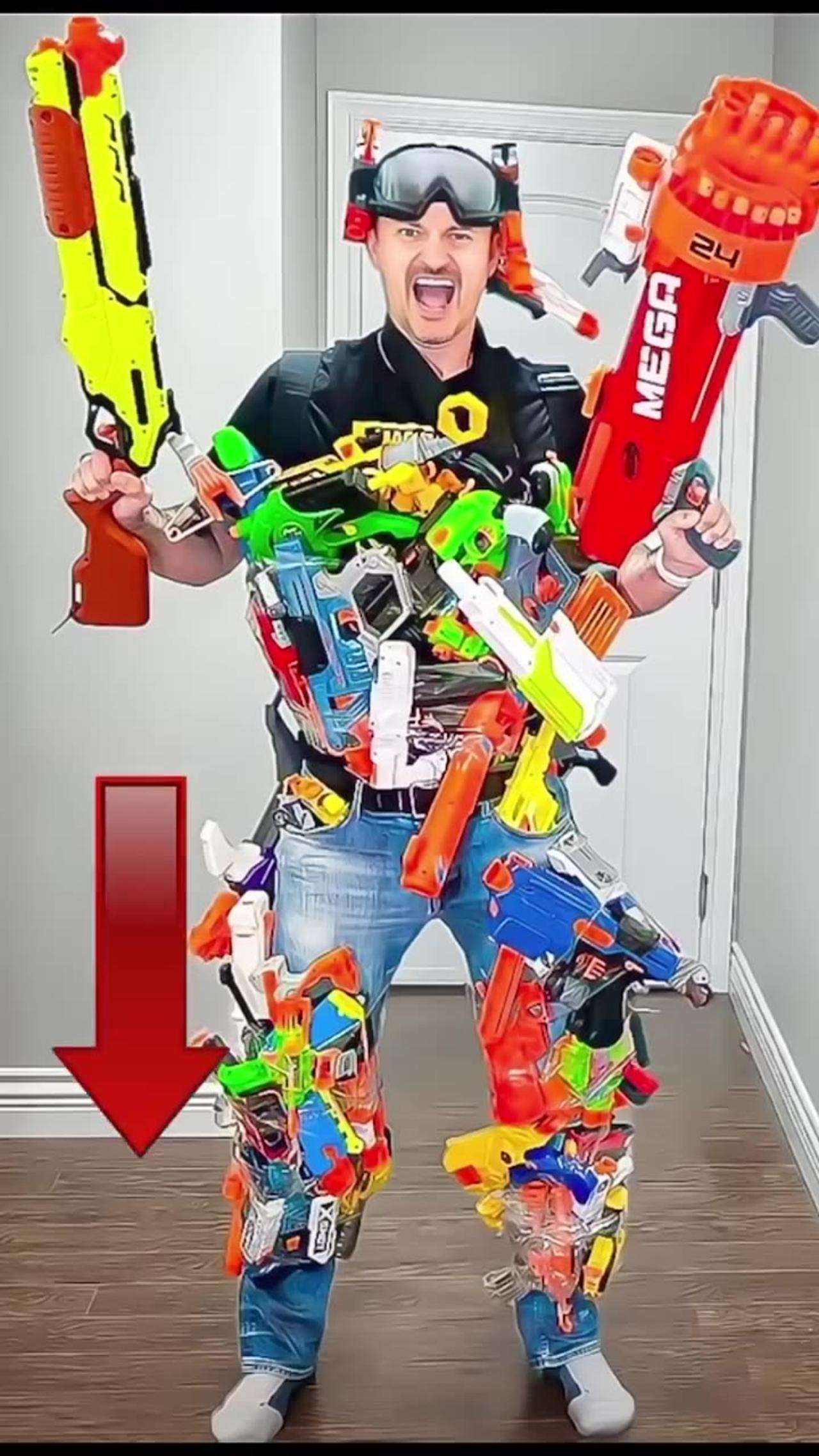 NERF HEAVY WEAPON GUY #kids#funny