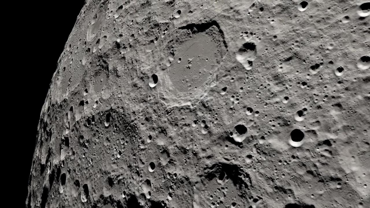 Apollo 13 views of the moon in 4k