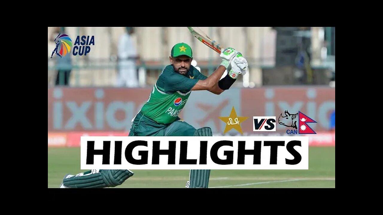 1st Match Highlights: Pakistan🇵🇰 vs 🇳🇵Nepal 30 Aug Watch the best moments from the Asia Cup 2023
