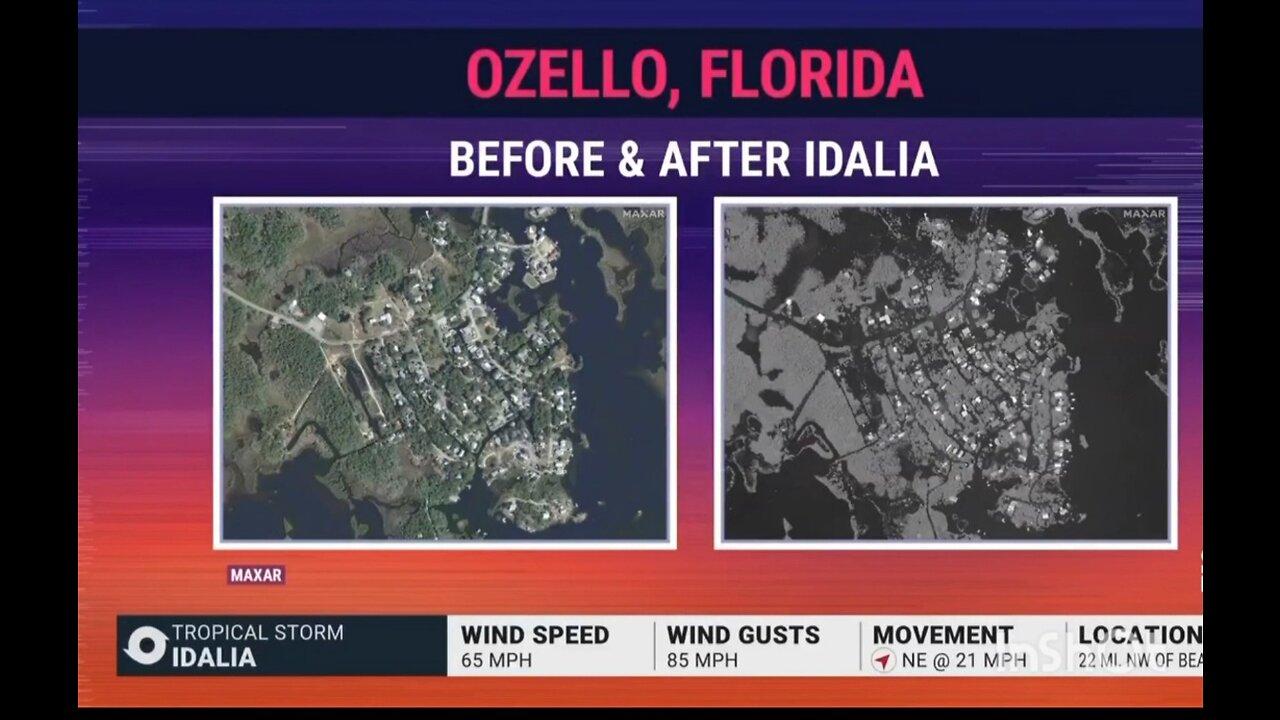 SATELLITE images show Before and After Idalia flooded parts Florida