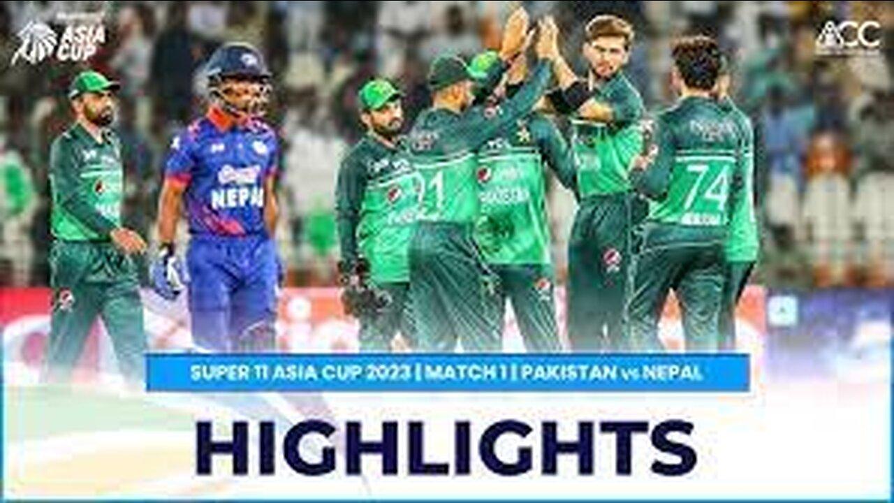 pakistan vs nepal full match highlights asia cup 1st match