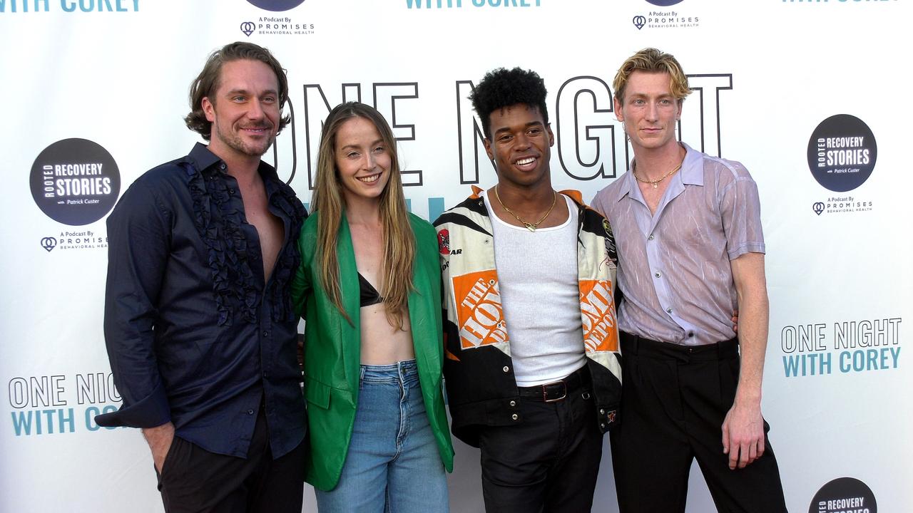 Nathan Madden, Courtney Darlington, Donyea Martin, Hunter Foster 'One Night with Corey' Comedy Show Red Carpet