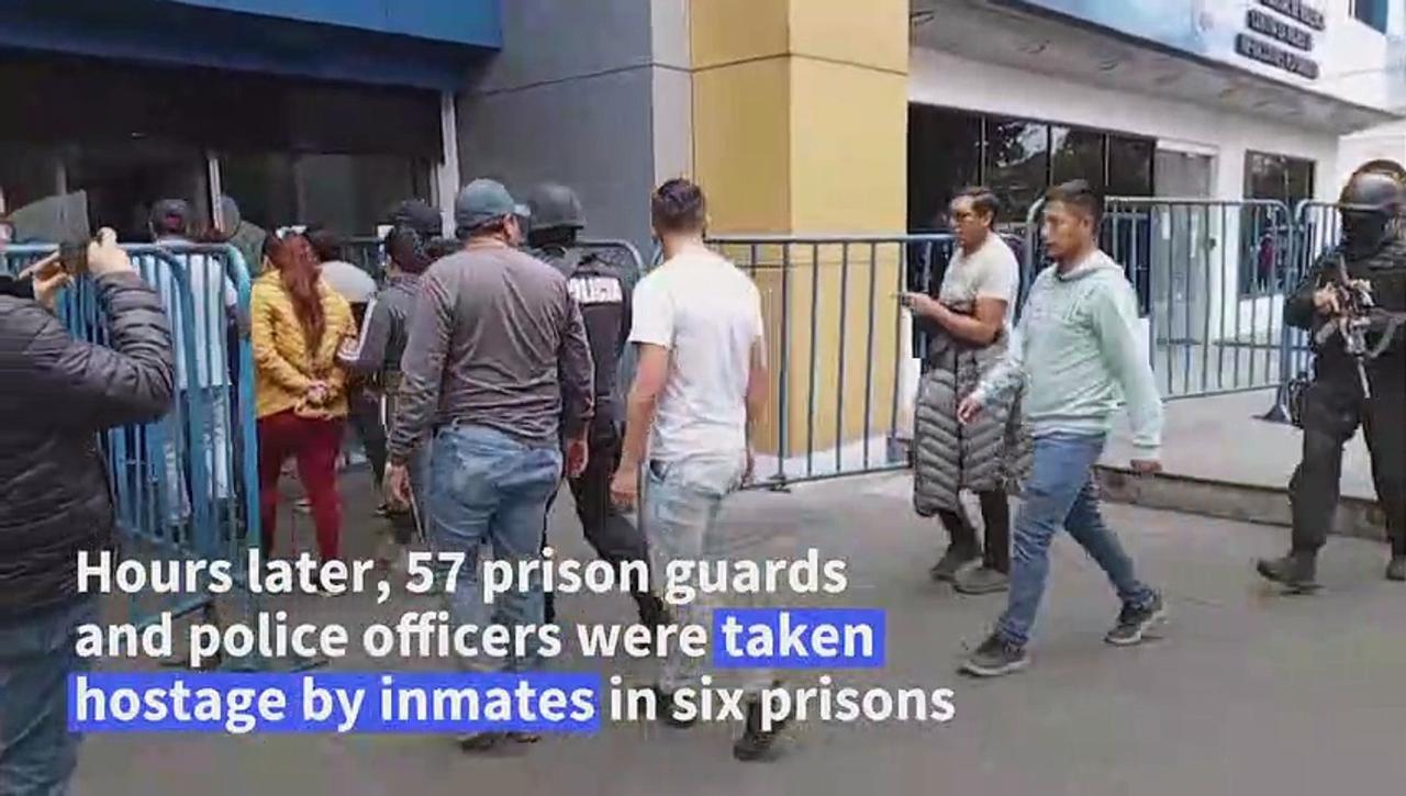 Car bombs rock Ecuador capital as prisoners seize 57 guards, police