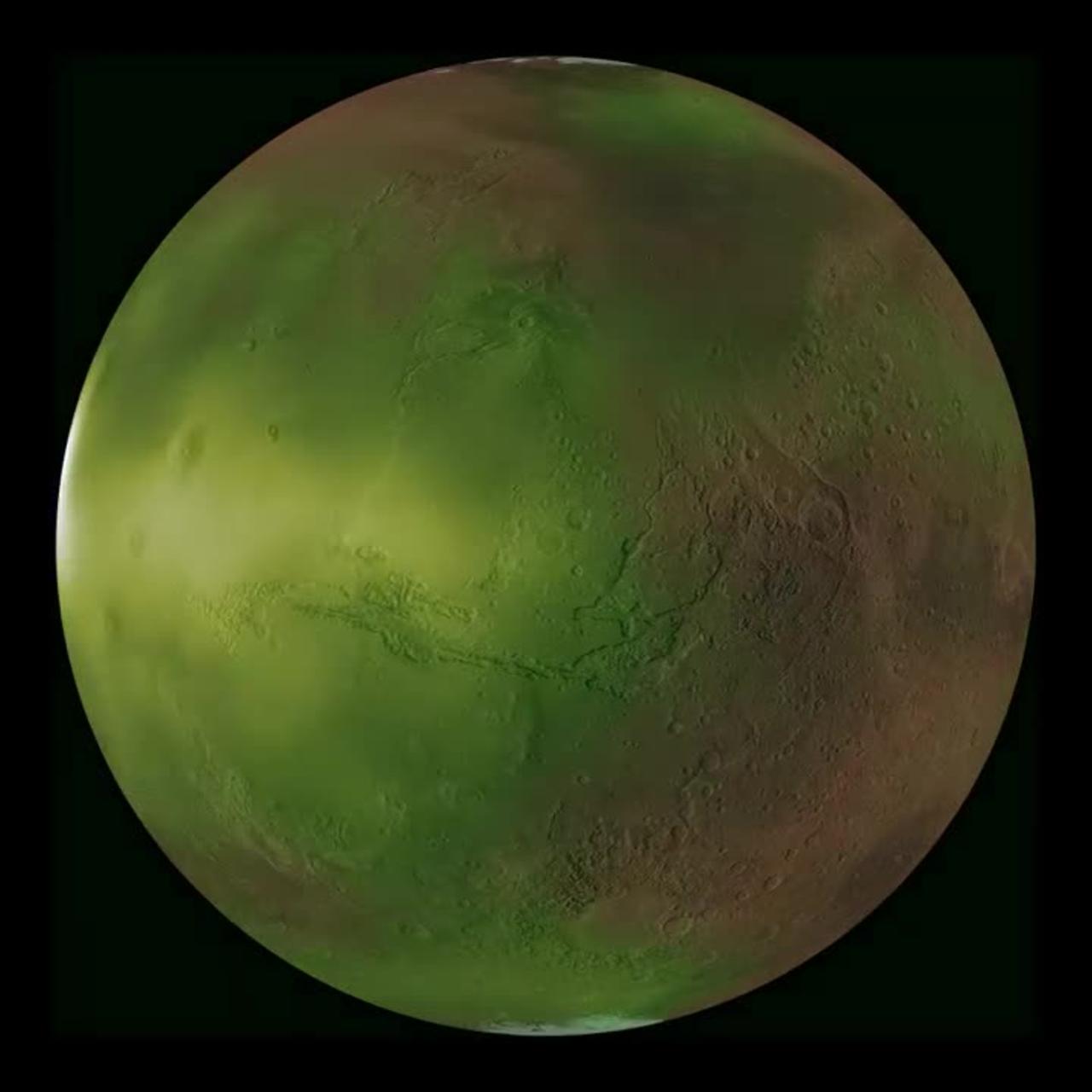 Mars Nightglow Animation from MAVEN Observations  #viral #trending #nasa #shorts