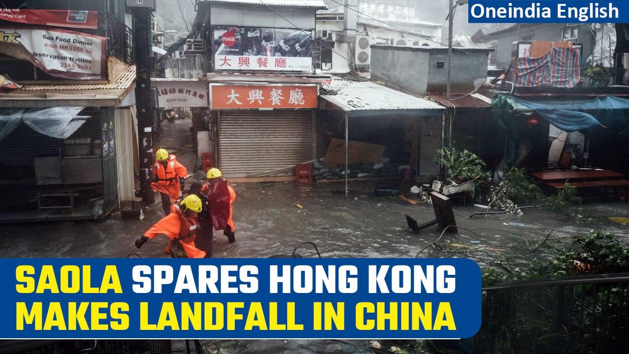 Typhoon Saola makes landfall in China after sparing Hong Kong; Typhoon Haikui next in line
