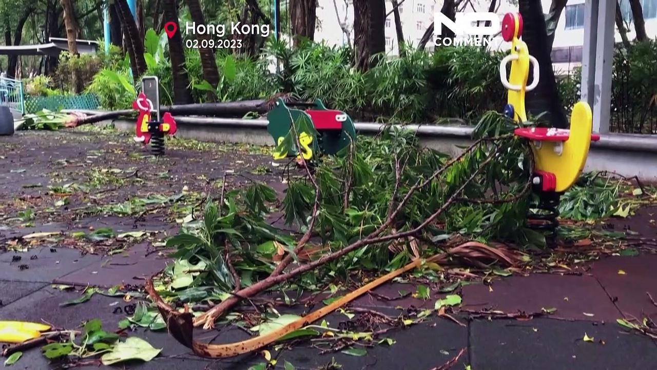 WATCH: Aftermath of typhoon Saola in Hong Kong
