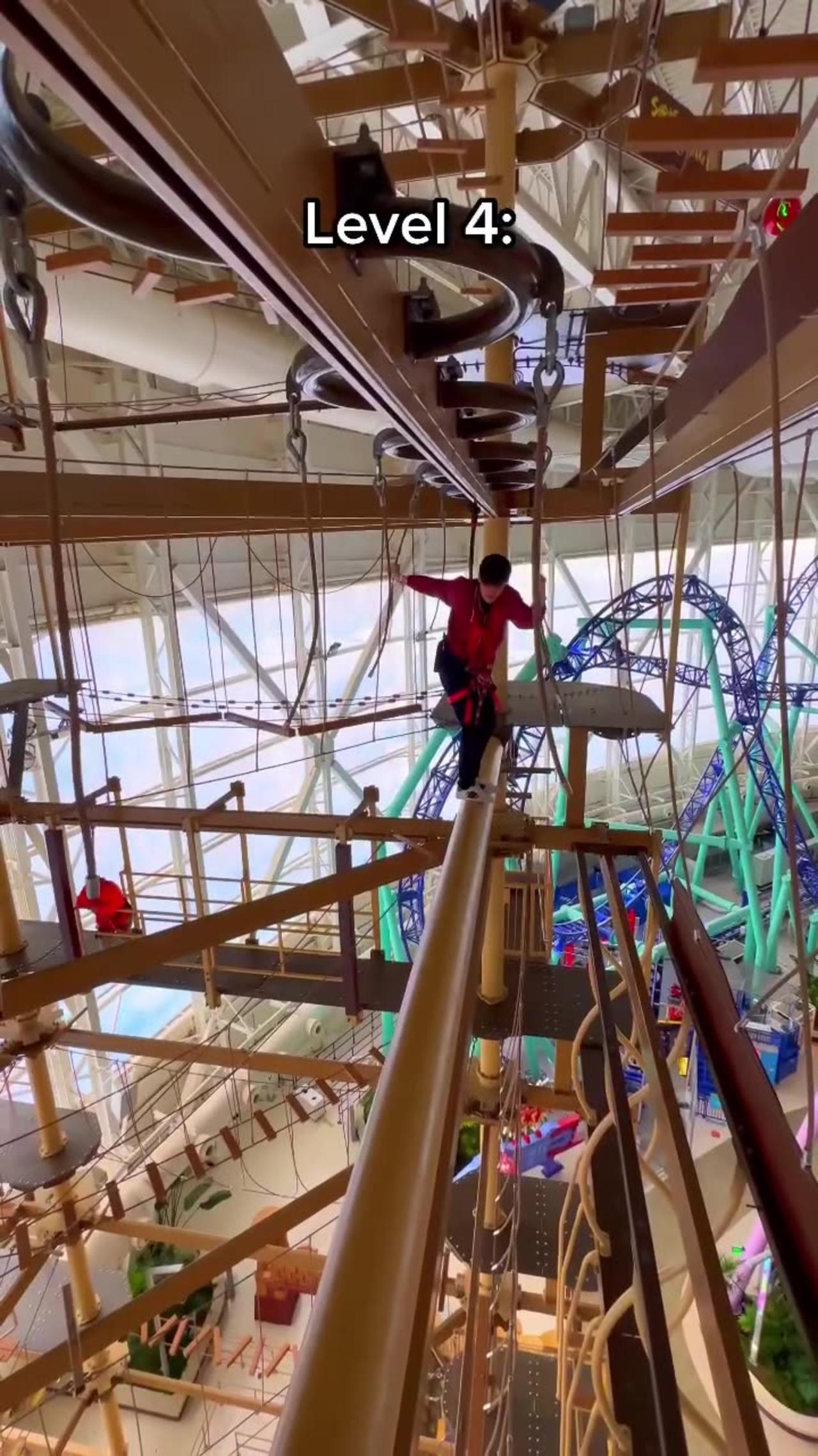 The world’s TALLEST ropes course at American Dream Mall!