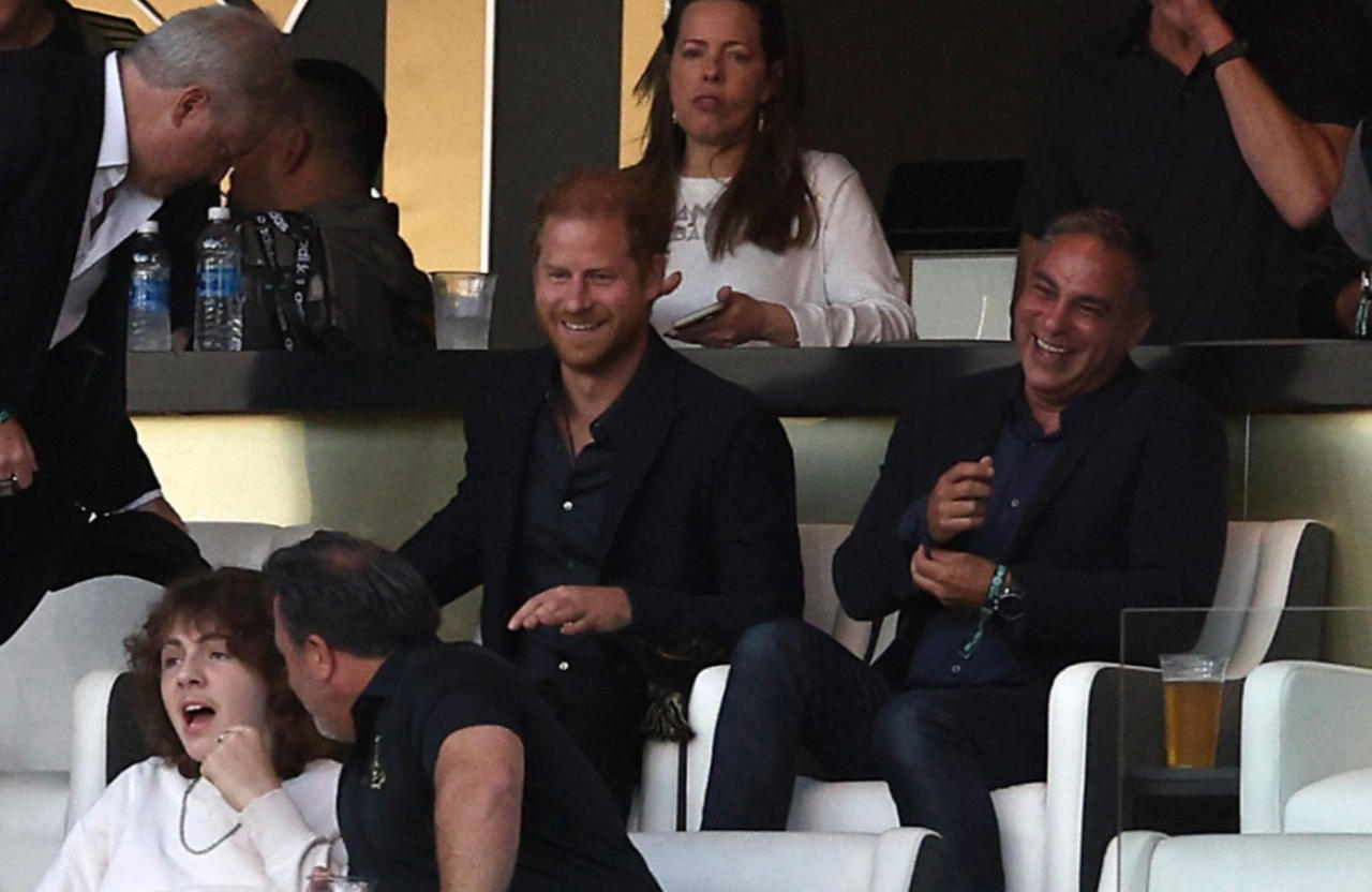 Prince Harry attends LA football match