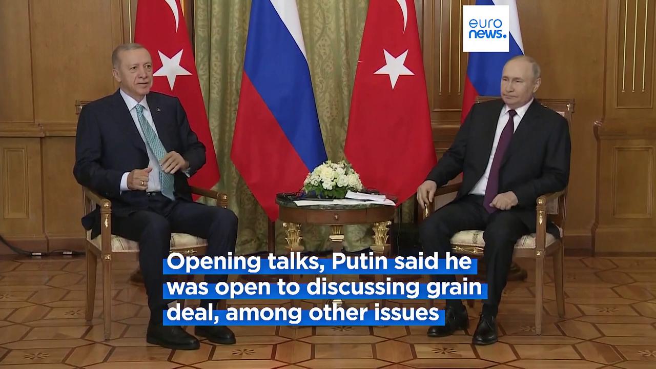Russia's Putin meets for talks with Turkish leader Erdogan to revive Ukraine grain deal