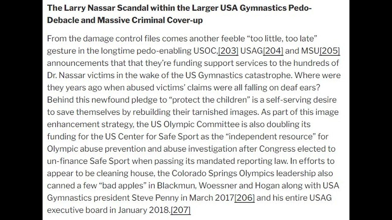 After Dark Tues Sep 5, 2023 US Olympics Gymnastics Predator Larry Nassar+FBI Ted Gunderson SpeaksPt2