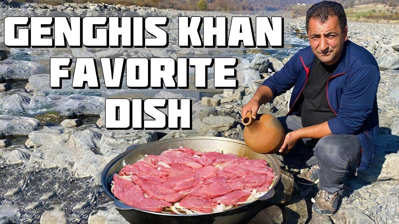 YOU'VE NEVER SEEN SUCH A RECIPE! GENGHIS KHAN FAVORITE DISH | MEAT COOKED IN STONES 🥩