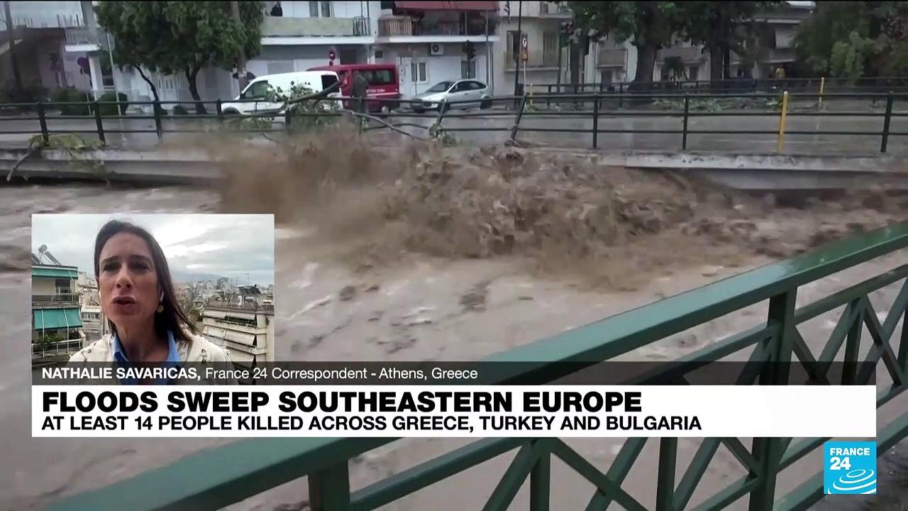 Floods sweep southeastern Europe: At least 14 people killed across Greece, Turkey and Bulgaria