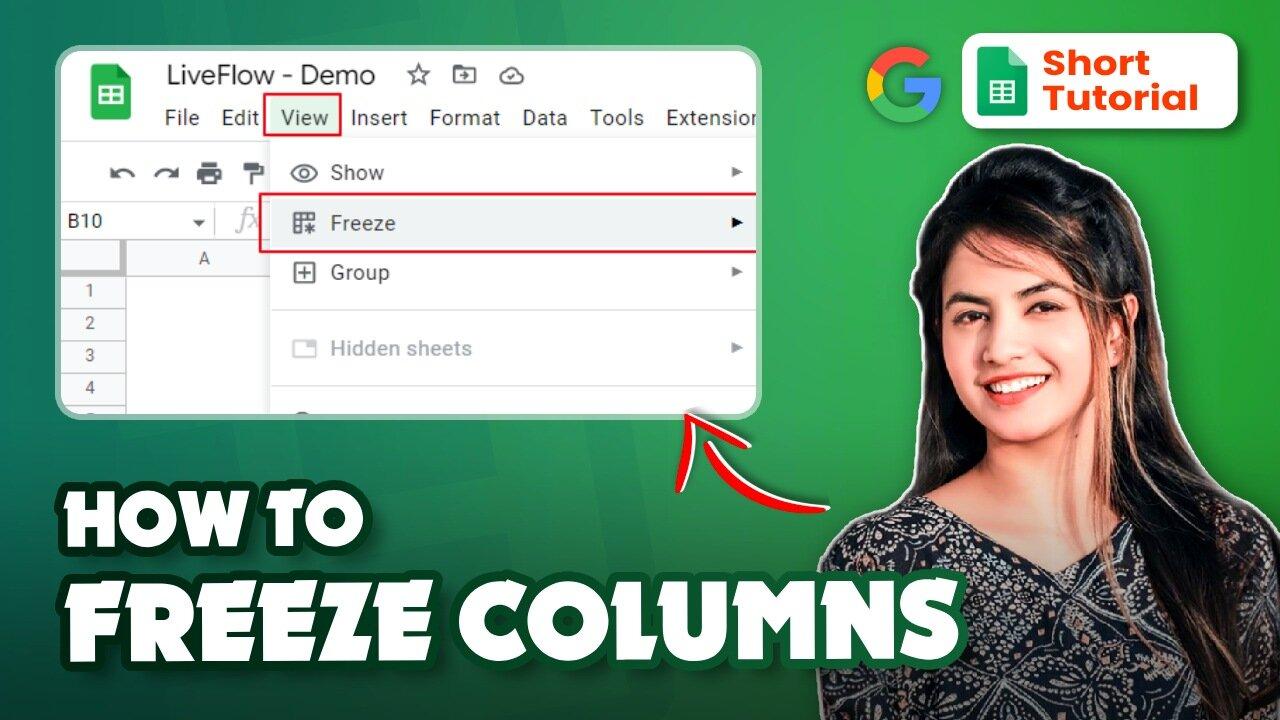 📊❄️ ** How to freeze columns in Google Sheets!** 🚀❄️