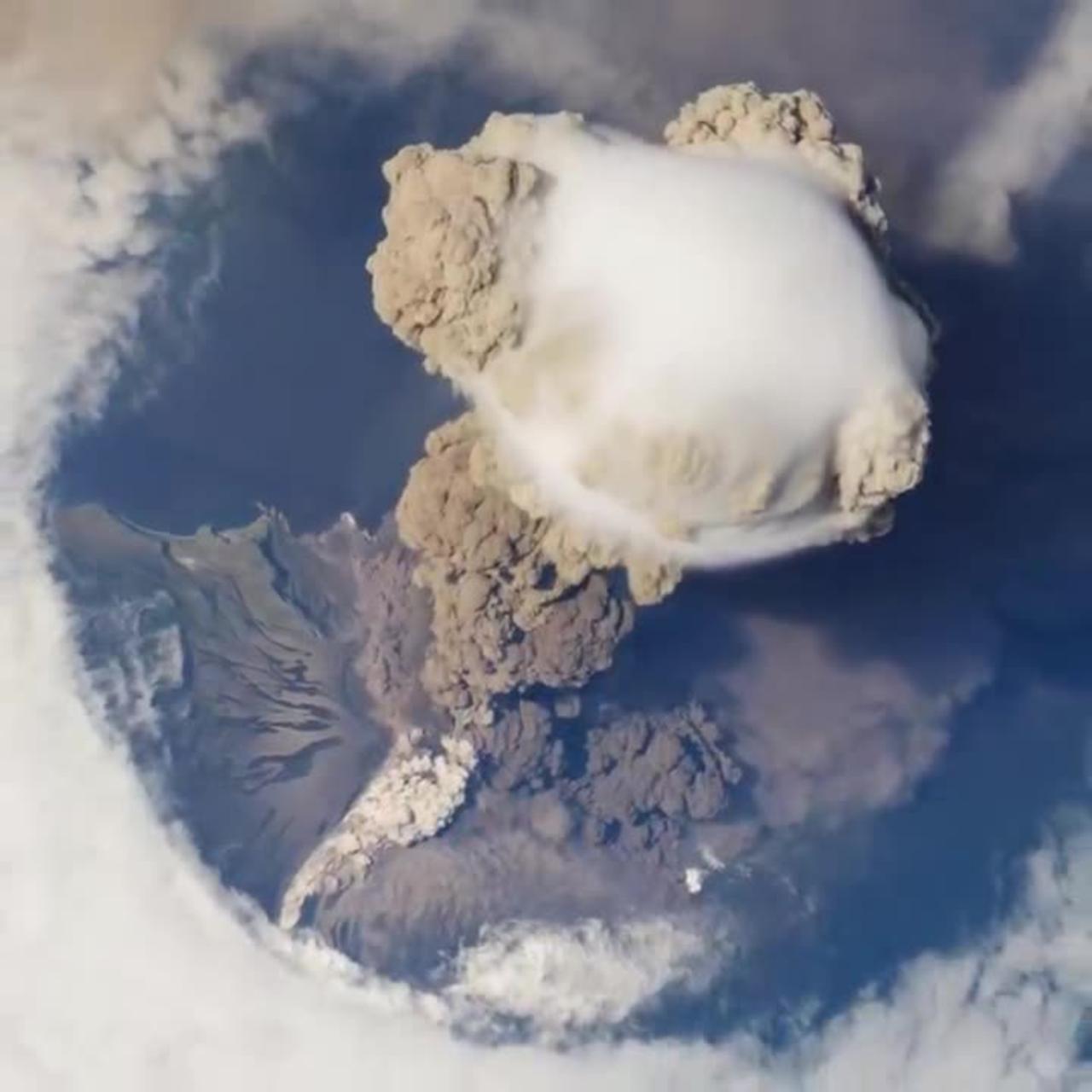 NASA | Sarychev Volcano Eruption from the international space station