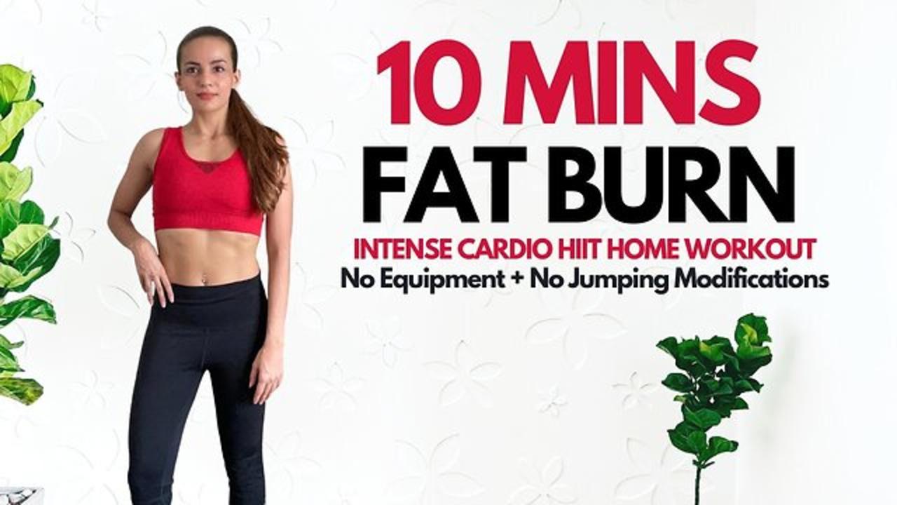 10 Minute Weight Loss & Fat Burn Cardio Workout (No Jumping Modifications)I Burn Belly Fat