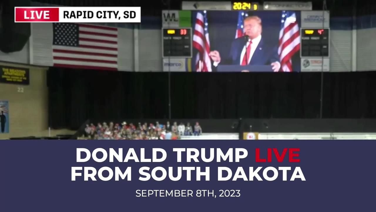 TRUMP RALLY LIVE (September 8th 2023) | President Donald J. Trump Visits Rapid City, South Dakota