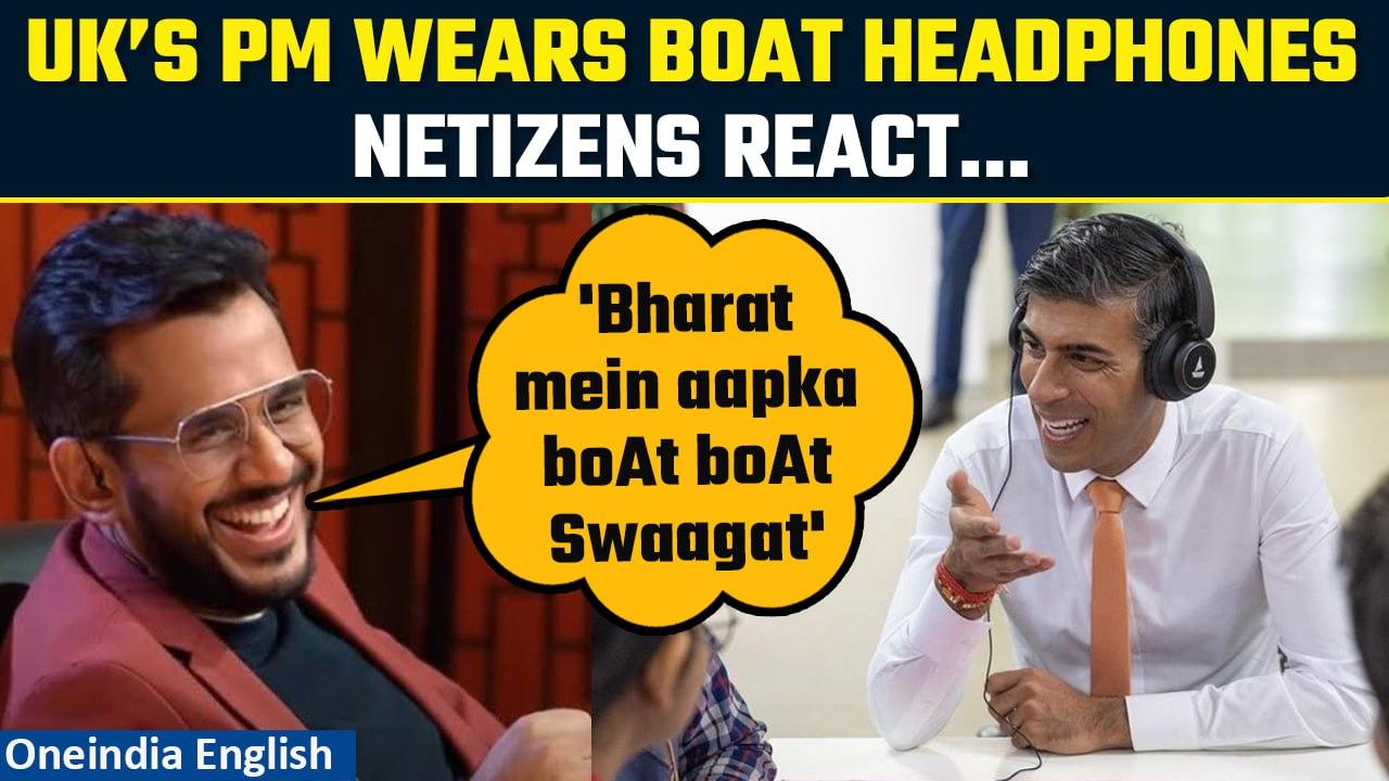 UK PM Rishi Sunak spotted wearing boAt headphones, boAt’s CEO Aman Gupta reacts | Oneindia News