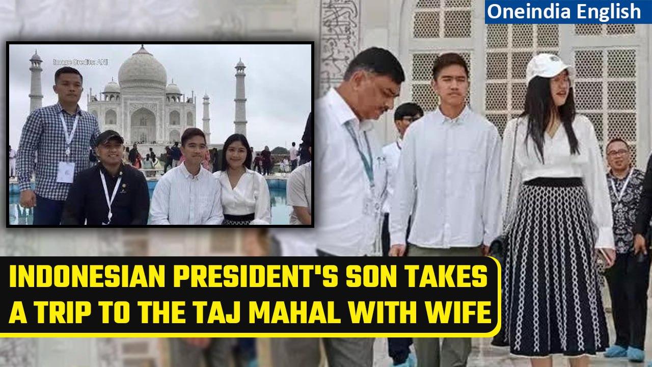 G20 Summit: Indonesian President’s son takes a trip to the Taj Mahal with wife | Oneindia News
