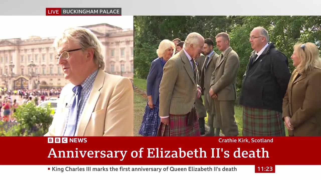 King Charles III marks anniversary of Queen Elizabeth II's death - BBC News
