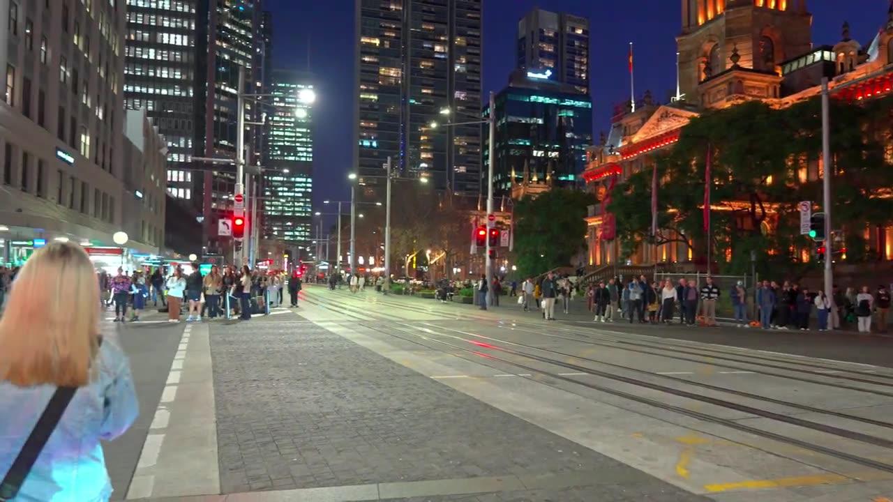 Sydney Australia Walking Tour - George Street Evening Rush | 4K HD