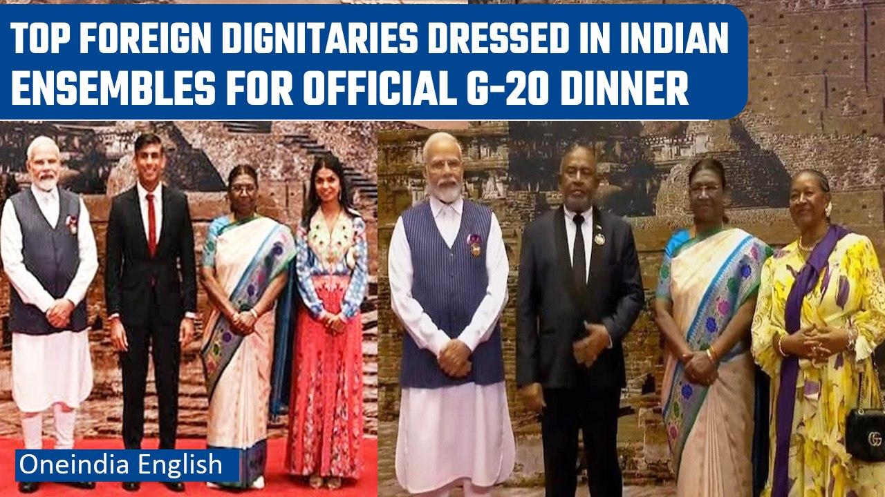 G20: International delegates embrace Indian attire for the official dinner | Oneindia News