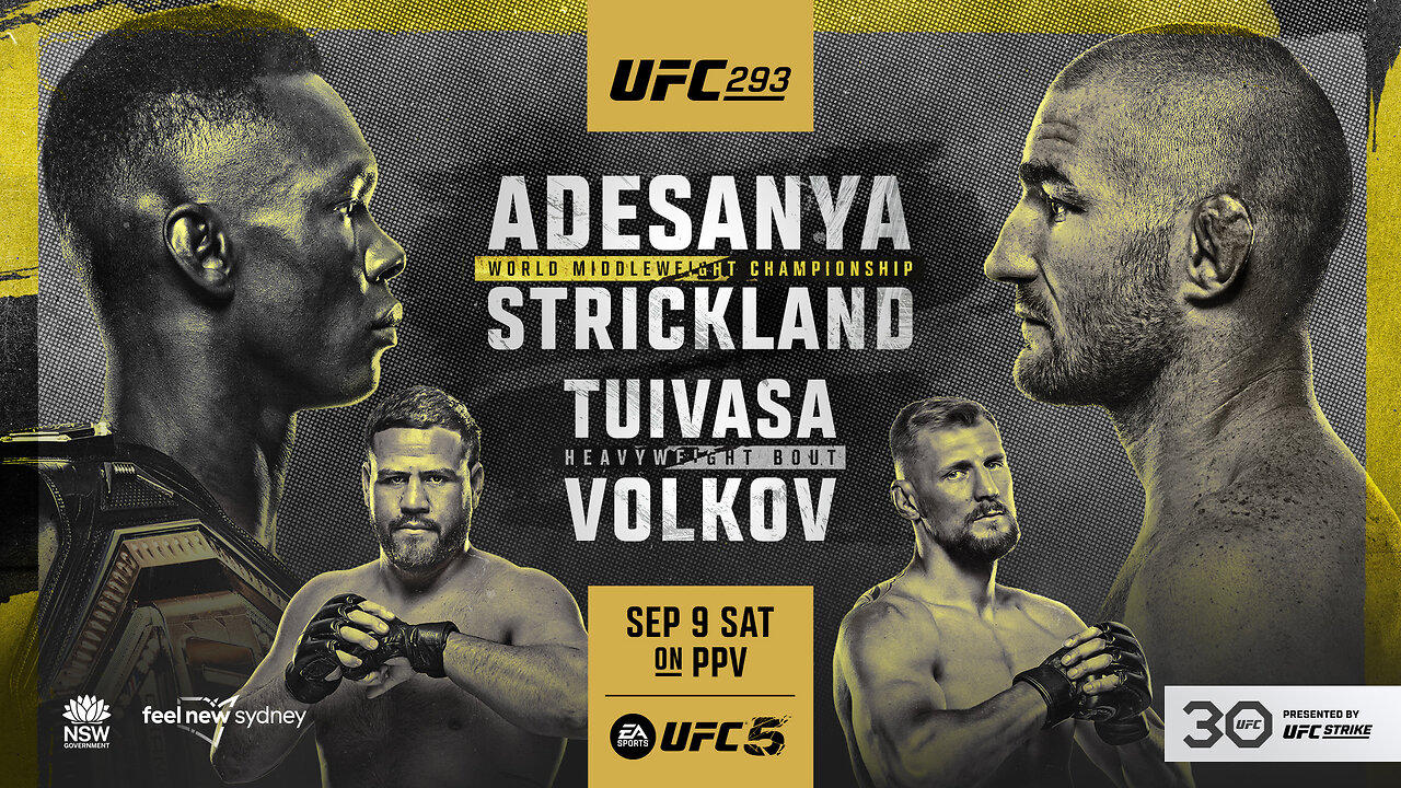 UFC 293: Adesanya vs Strickland | September 9, 2023!