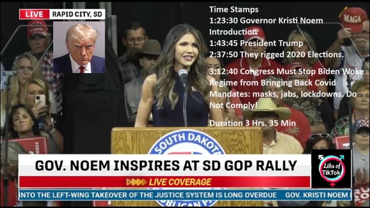 President Trump Rally in South Dakota with Governor Kristi Noem-Sept. 8, 2023 c.c. President Putin